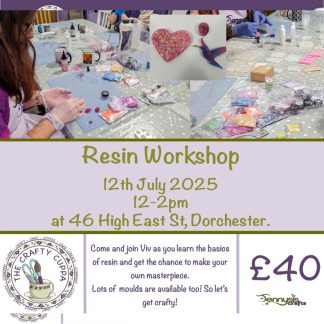 Resin Workshop - 12th July - 12-2pm