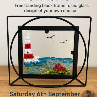 Fused Glass panel in frame - 6th September 25