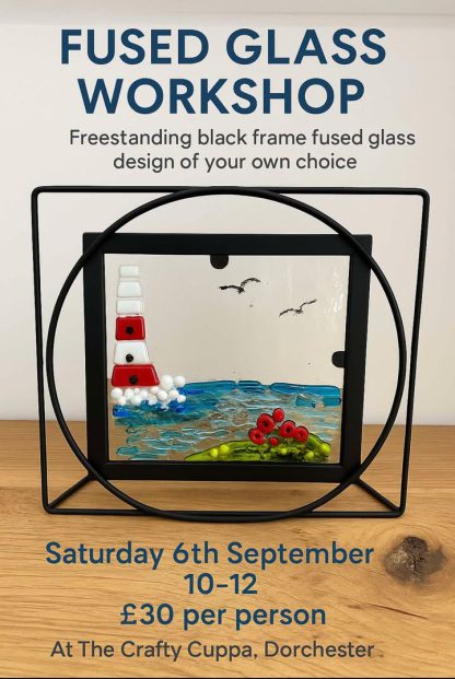 Fused Glass panel in frame - 6th September 25
