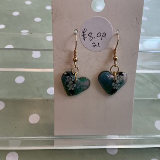 Floral hearts earrings