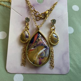 Clay matrix sparkle dangle set