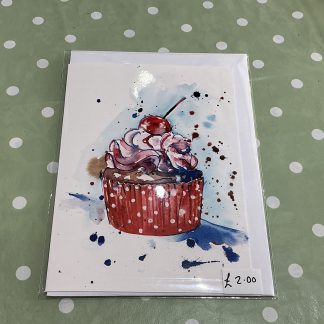 cherry on the top cupcake card