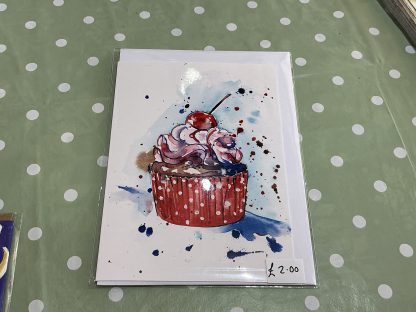 cherry on the top cupcake card