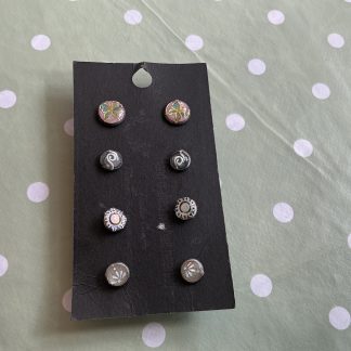 Holographic earrings 4 set