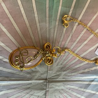 rose quarts necklace