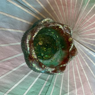 tea light holder green and red