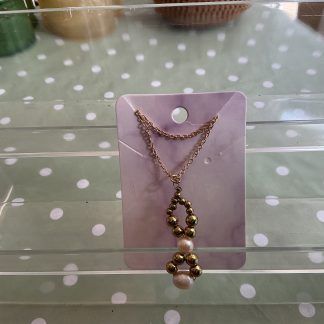 2 pearl infinity necklace