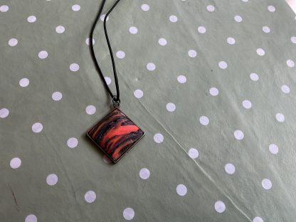clay square necklace