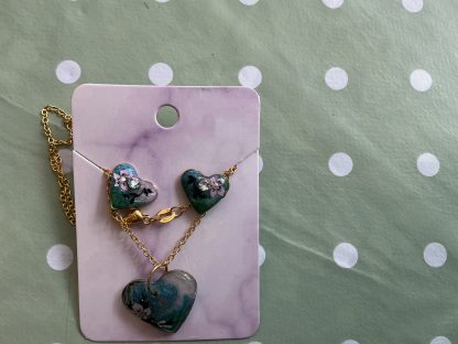 Ice blue diamonte set