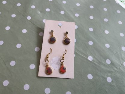Clay 2 set circle and drop earrings