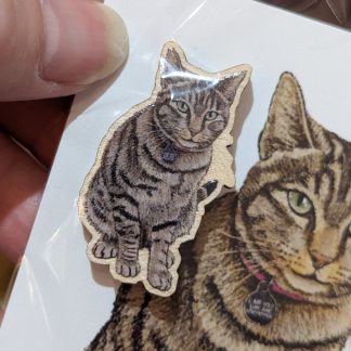 post card with badge