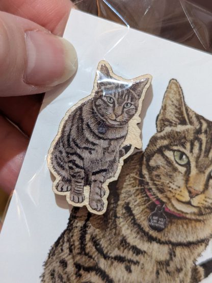 post card with badge