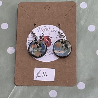 clay earrings drop circle