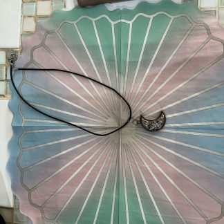 clay moon necklace