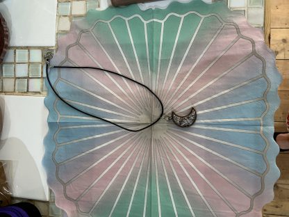 clay moon necklace