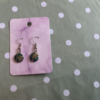 earring gold butterfly