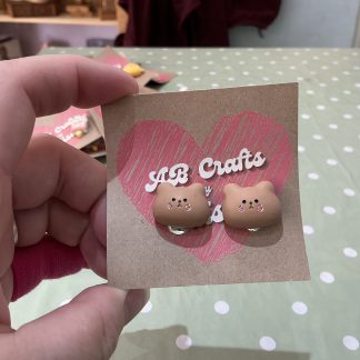 Clip on bear earrings