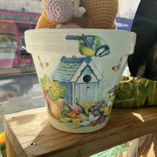 Blue Tit Flower Pot