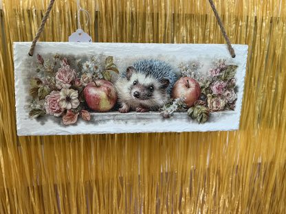 Hedgehog hanging slate