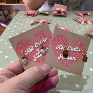 Mini strawberry earrings
