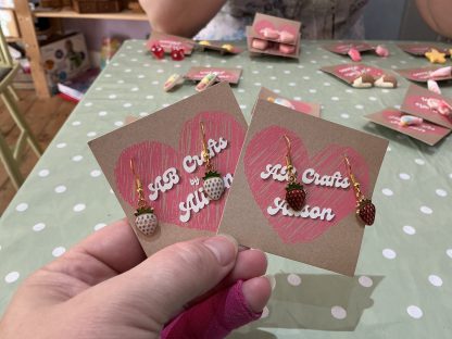 Mini strawberry earrings