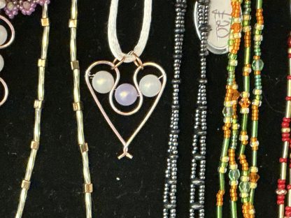 3 bead heart necklace
