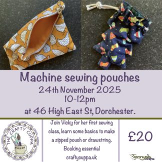 Machine Sewing workshop - Festive pouch